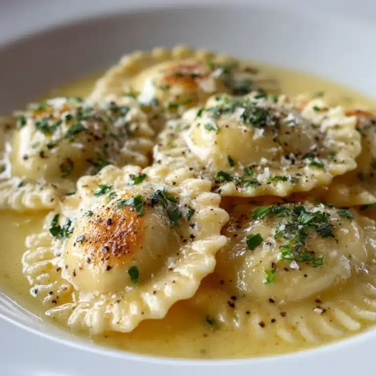 Lobster Ravioli in Garlic Butter Sauce Recipe
