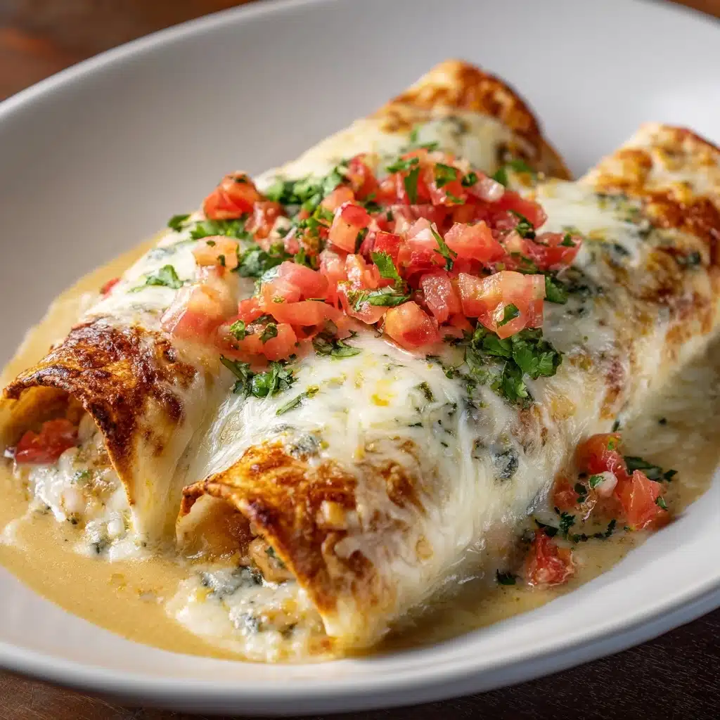 Cheesy Chicken Enchiladas with Creamy Sauce Recipe - Recipe Image