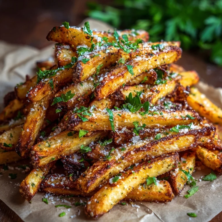 Crispy Baked Parmesan Garlic Fries Recipe