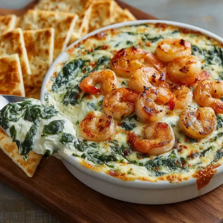 Cheesy and Creamy Shrimp & Crab Spinach Dip Recipe