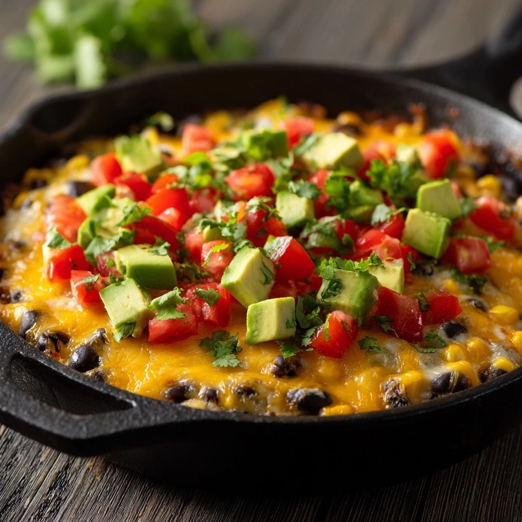 Cheesy Chicken Burrito Skillet Recipe - Recipe Image