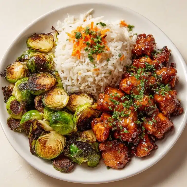 Air Fryer Sweet Chili Chicken and Brussels Sprouts Recipe