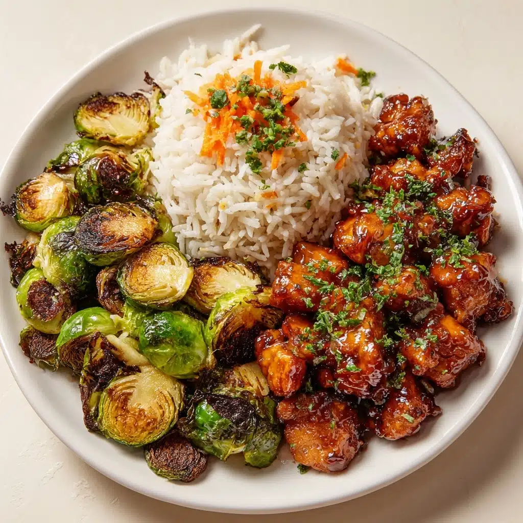 Air Fryer Sweet Chili Chicken and Brussels Sprouts Recipe