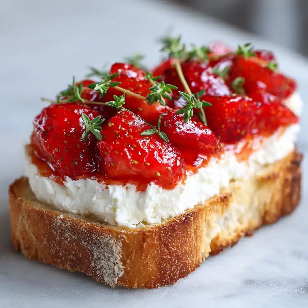 Roasted Strawberry Whipped Ricotta Toast Recipe