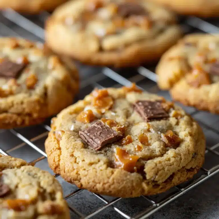 Thick and Chewy Peanut Butter Butterfinger Cookies Recipe