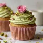 Mini Rose Pistachio Cupcakes Recipe