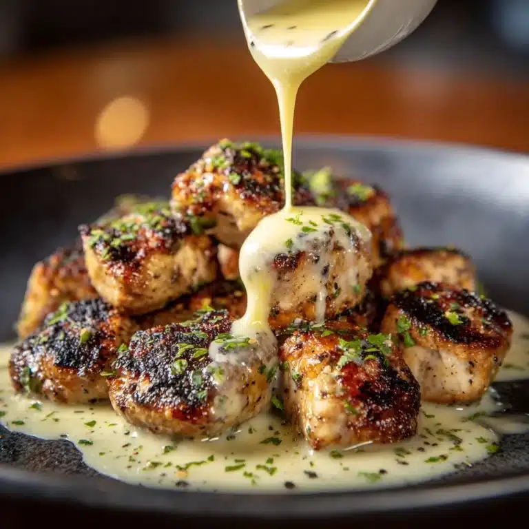 Grilled Chicken Bites with Creamy Garlic Sauce Recipe