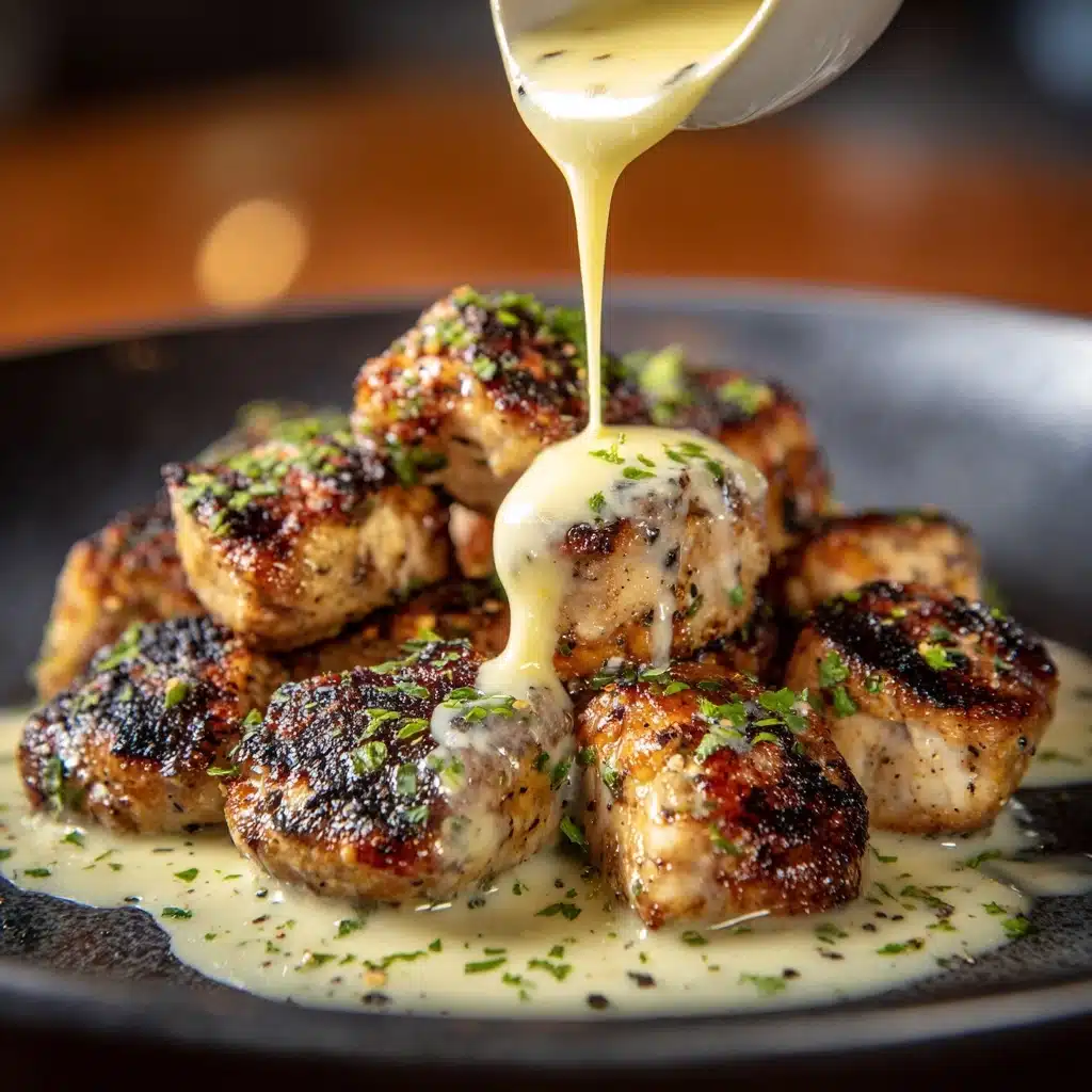 Grilled Chicken Bites with Creamy Garlic Sauce Recipe