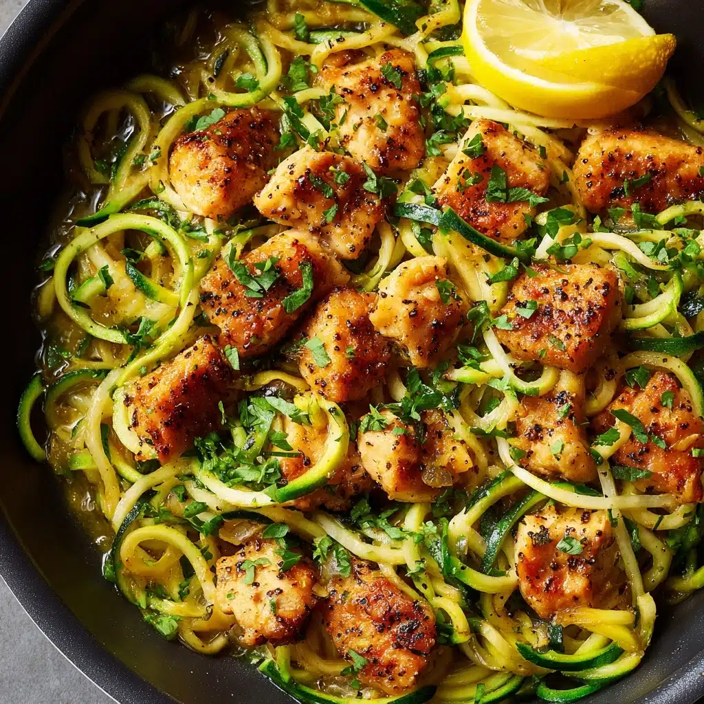 Lemon Garlic Chicken Zoodles Recipe