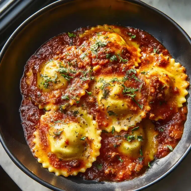 Easy Crockpot Ravioli Lasagna Recipe