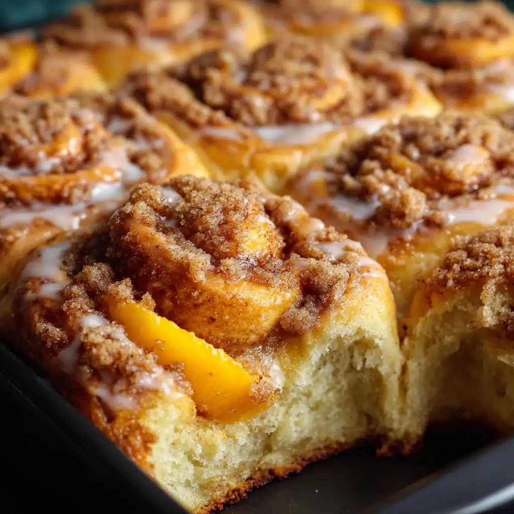 Peach Cobbler Cinnamon Rolls Recipe