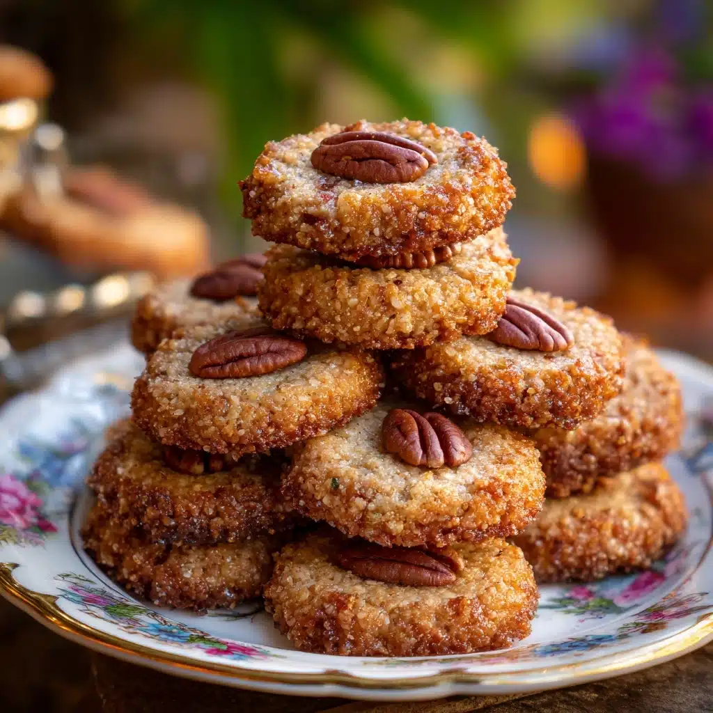 No-Bake Pecan Coconut Praline Cookies Recipe - Recipe Image
