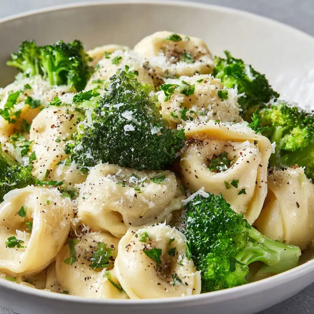 Garlic Parmesan Tortellini with Broccoli Recipe - Recipe Image