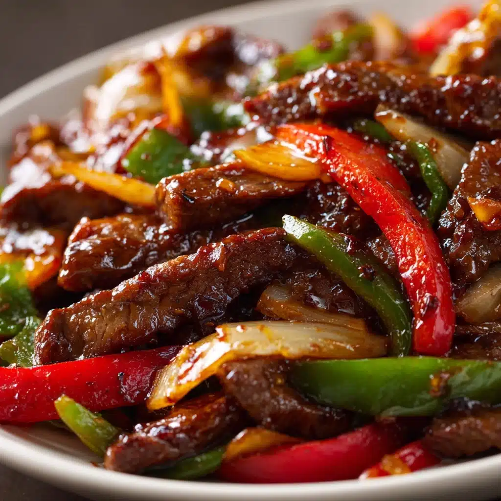 Sizzling Chinese Pepper Steak with Onions Recipe - Recipe Image