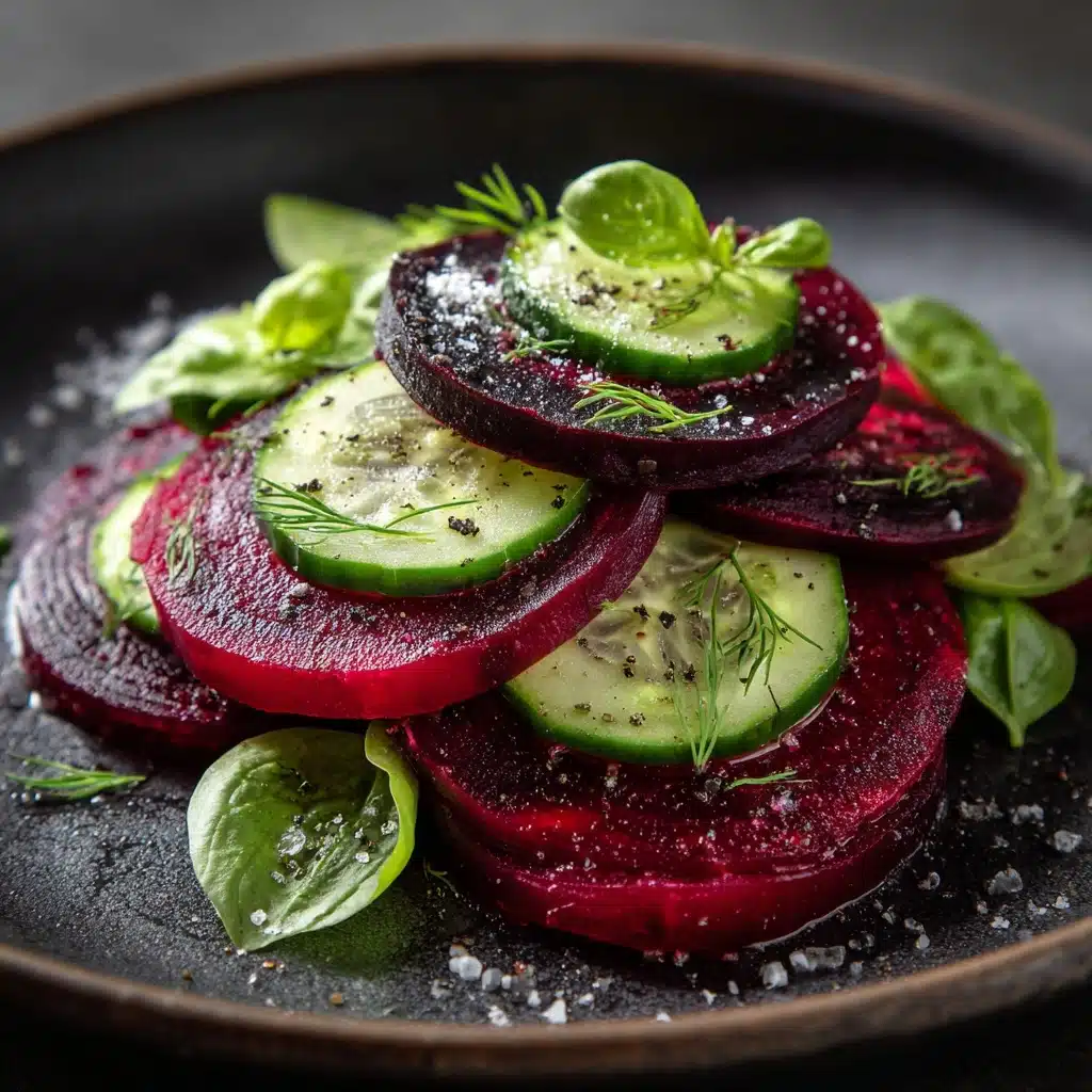Crisp Cucumber and Beetroot Salad with Herb Dressing Recipe - Recipe Image