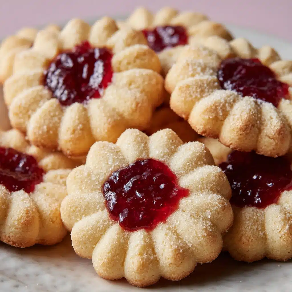 Luscious Buttery Shortbread Cookies with Raspberry Recipe - Recipe Image