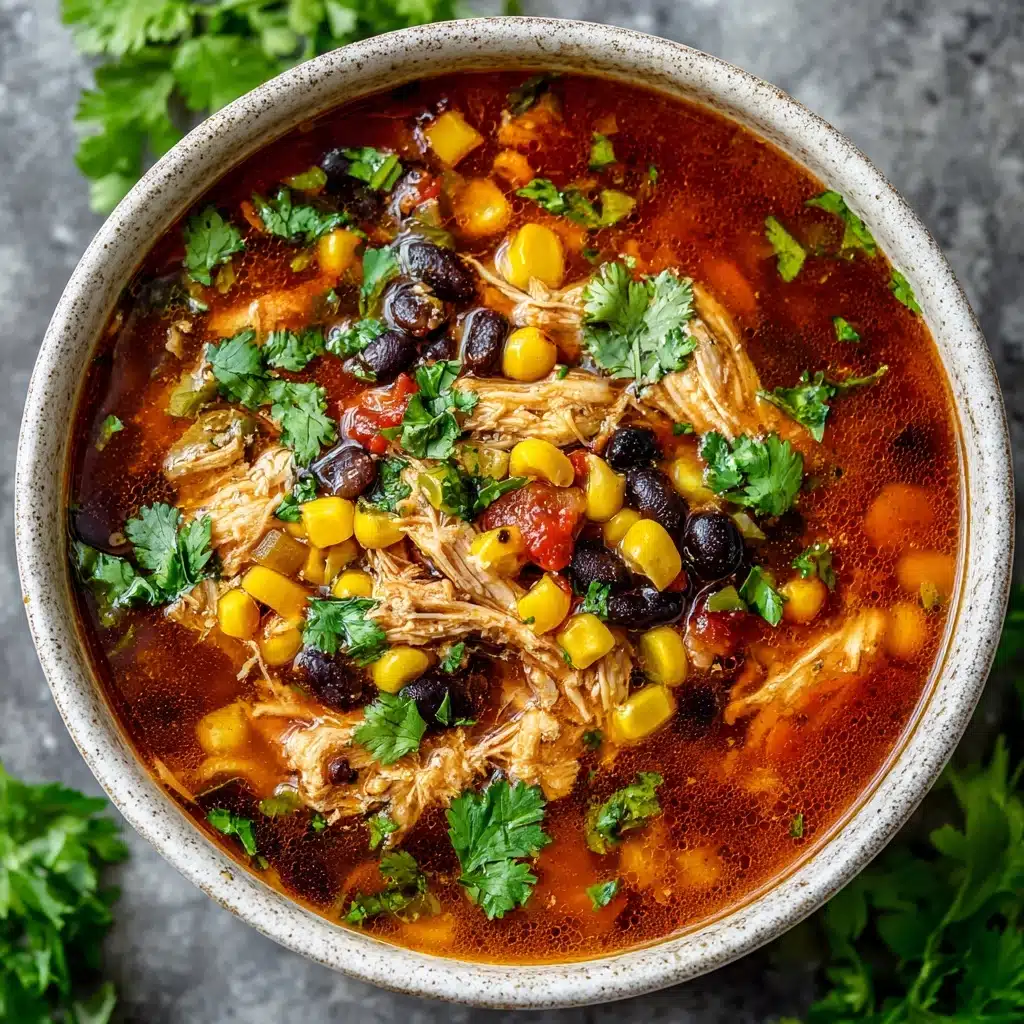 Southwest Black Bean Chicken Tortilla Soup Recipe - Recipe Image