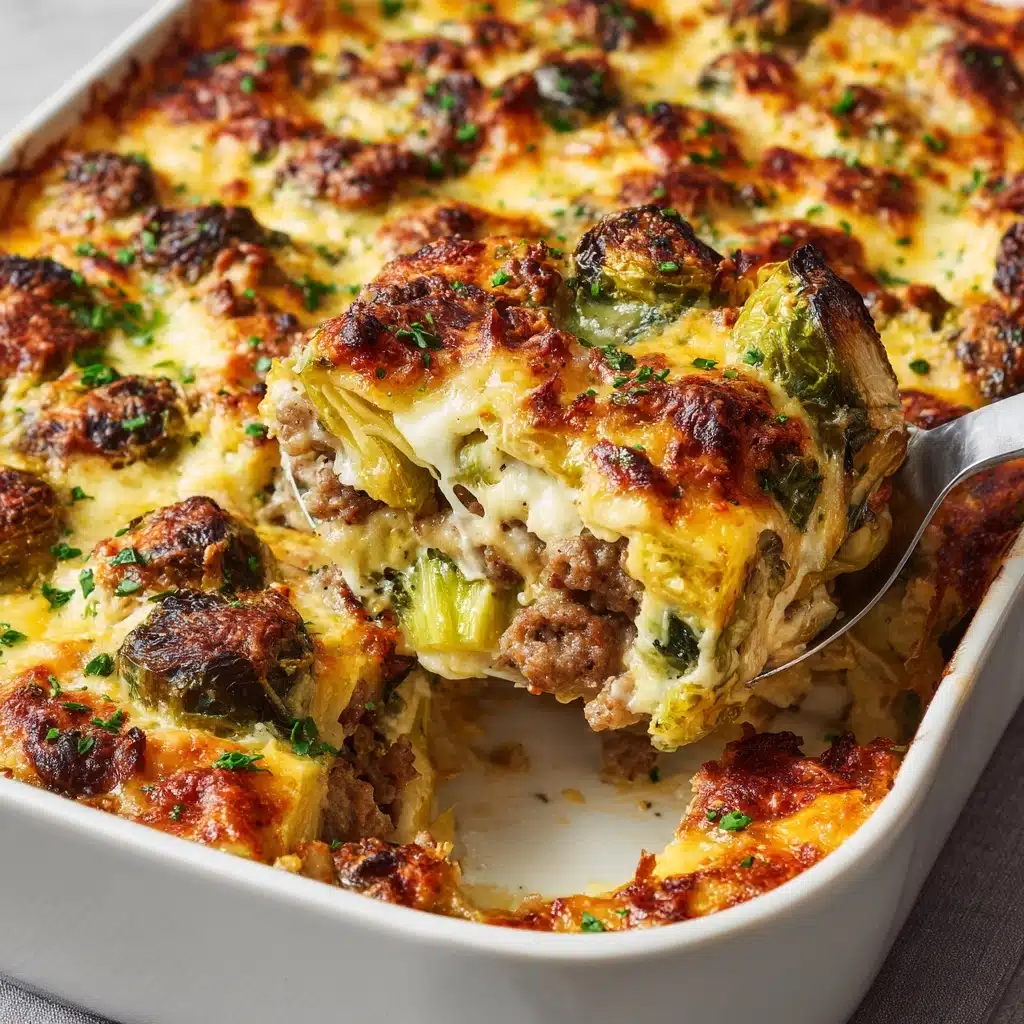 Sausage and Brussels Sprouts Casserole Recipe - Recipe Image