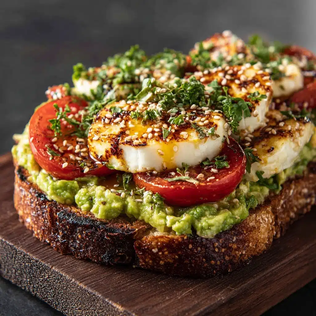 Halloumi, Honey, and Avocado Bagel Recipe - Recipe Image