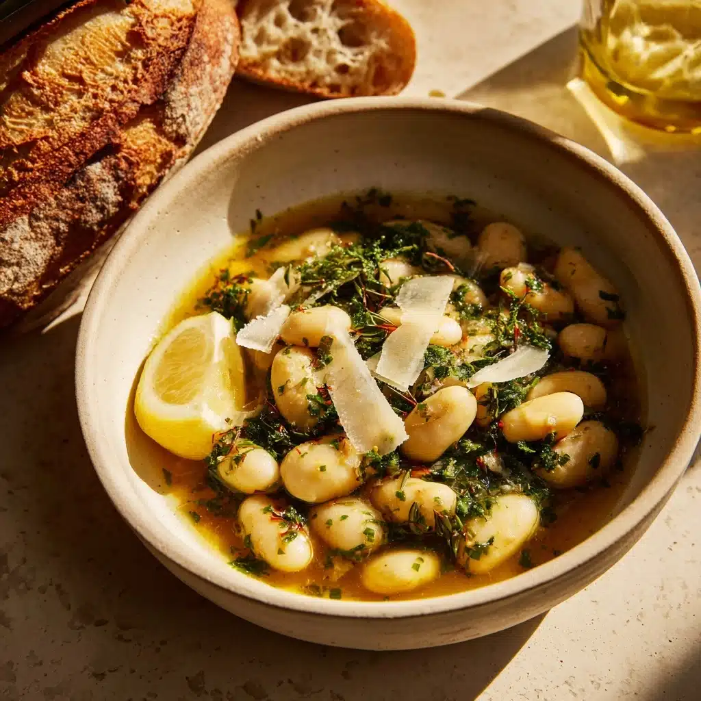 Brothy White Beans with Parmesan & Lemon Recipe - Recipe Image
