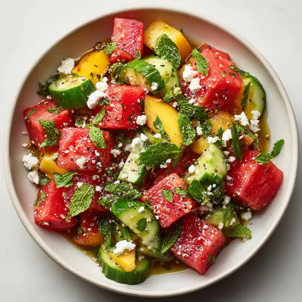 Summer Peach Watermelon Salad Recipe - Recipe Image