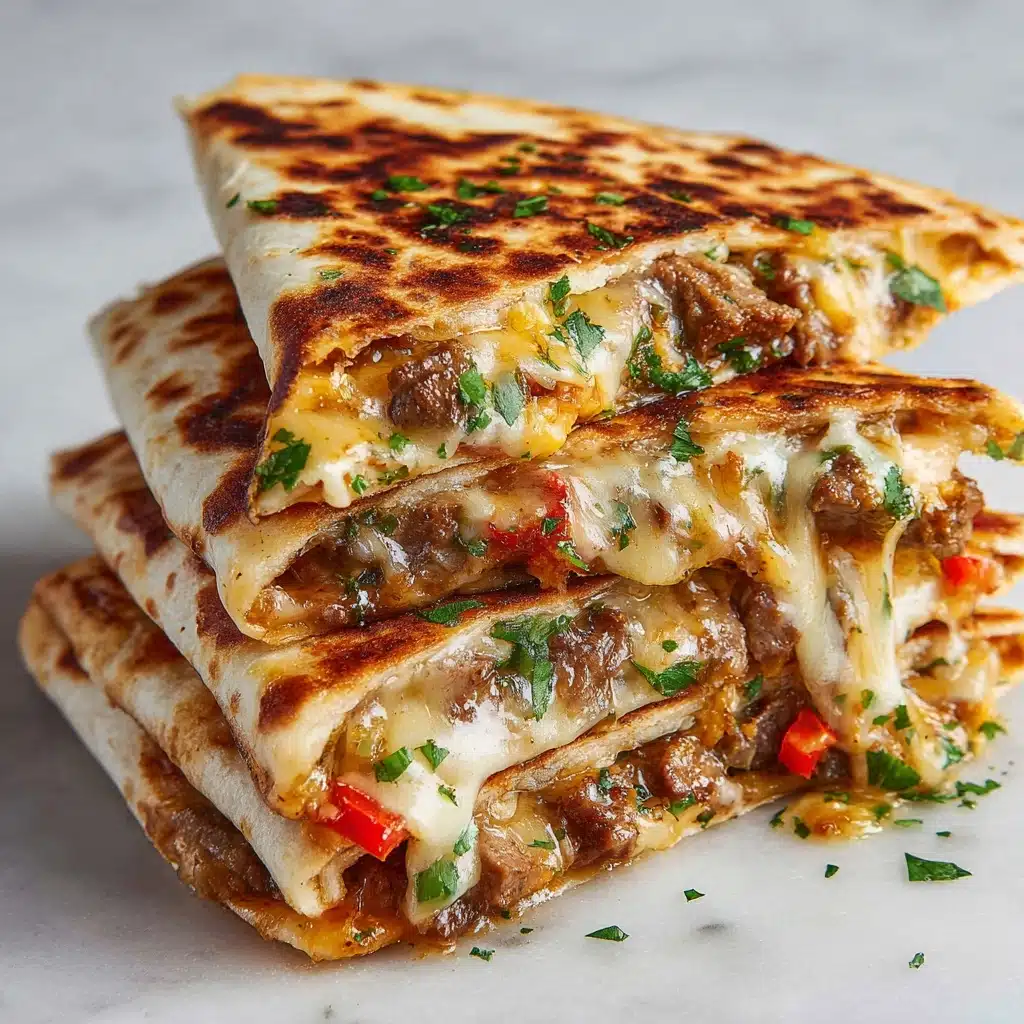Philly Cheese Steak Quesadillas Recipe - Recipe Image