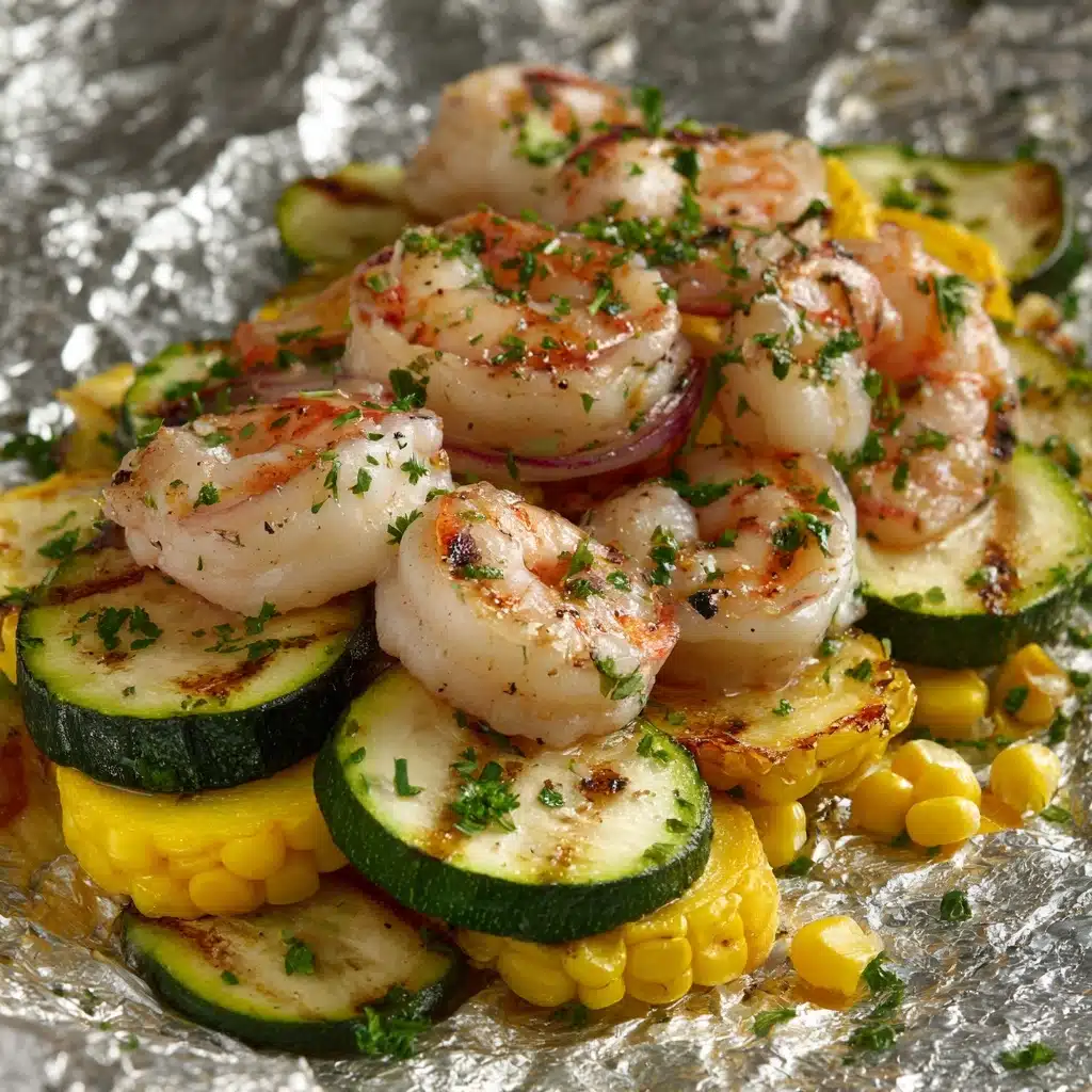 Grilled Shrimp, Zucchini, and Corn Foil Packets Recipe