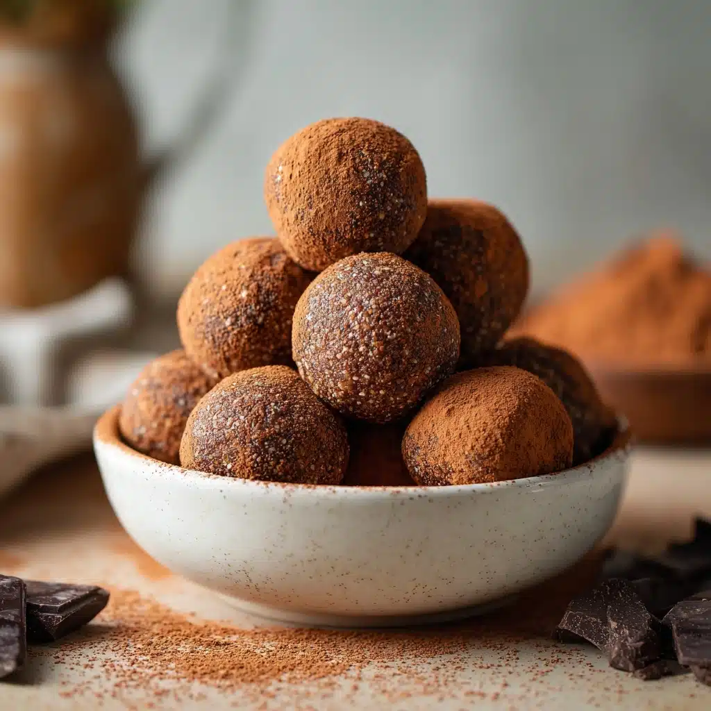 Vegan Chocolate Peanut Butter Energy Balls Recipe - Recipe Image