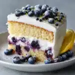Lemon Blueberry Cheesecake Cake Recipe
