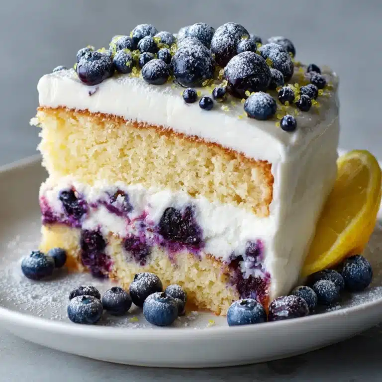 Lemon Blueberry Cheesecake Cake Recipe