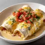 Cheesy Chicken Enchiladas with Creamy Sauce Recipe