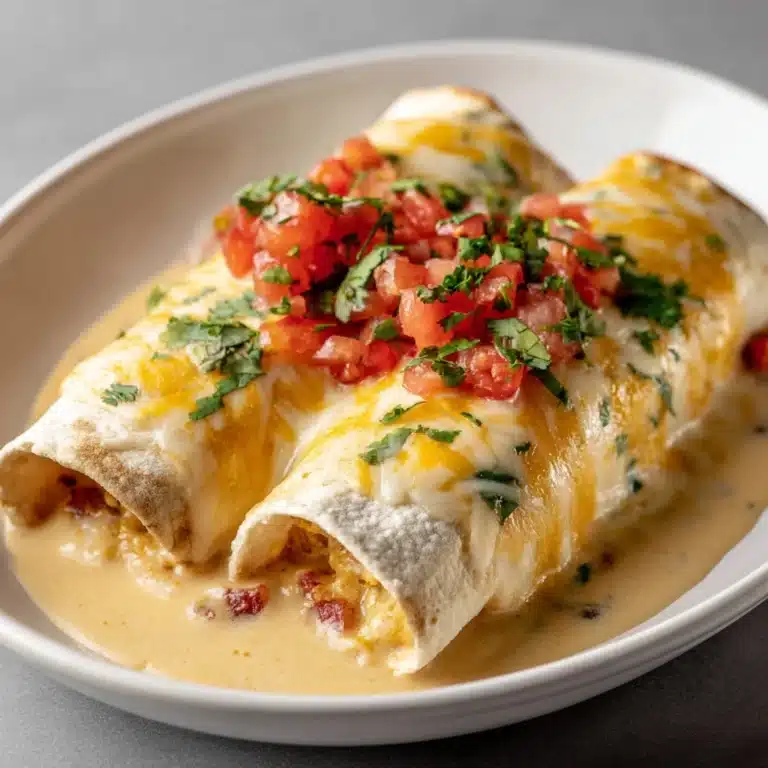 Cheesy Chicken Enchiladas with Creamy Sauce Recipe