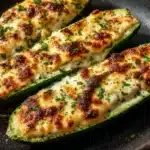 Cheesy Garlic Zucchini Steaks Recipe