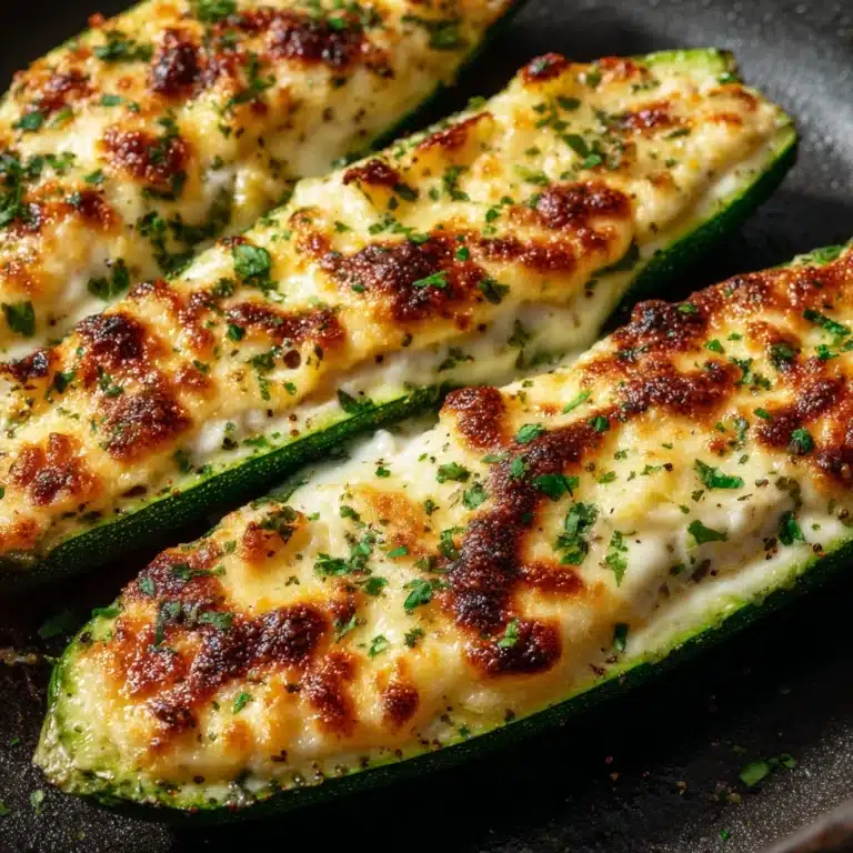 Cheesy Garlic Zucchini Steaks Recipe