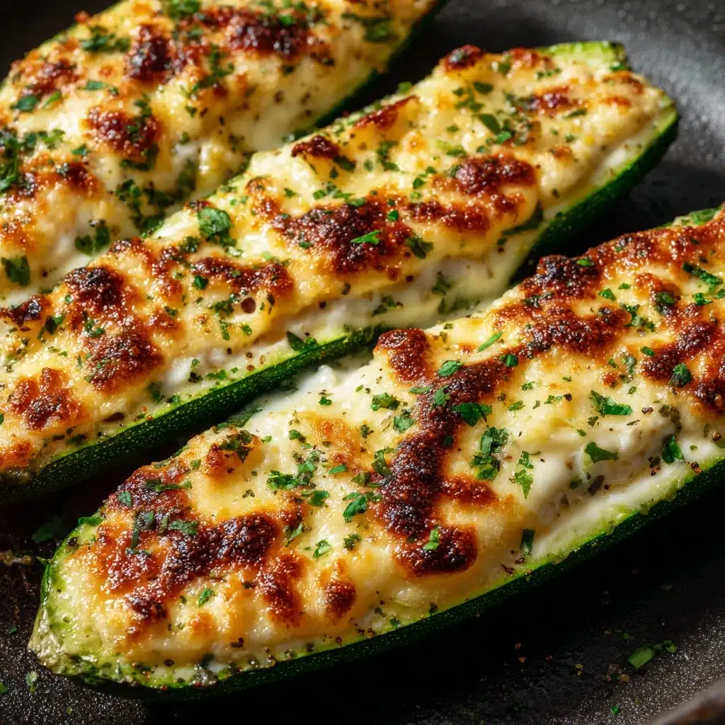 Cheesy Garlic Zucchini Steaks Recipe
