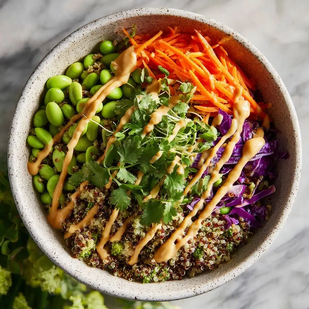 Crunchy Asian Edamame Salad with Peanut Dressing Recipe