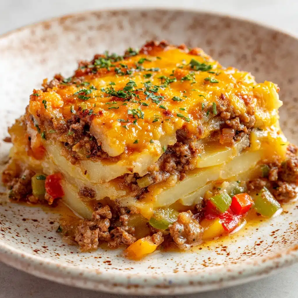 Cheesy Potato Beef Bake Recipe - Recipe Image