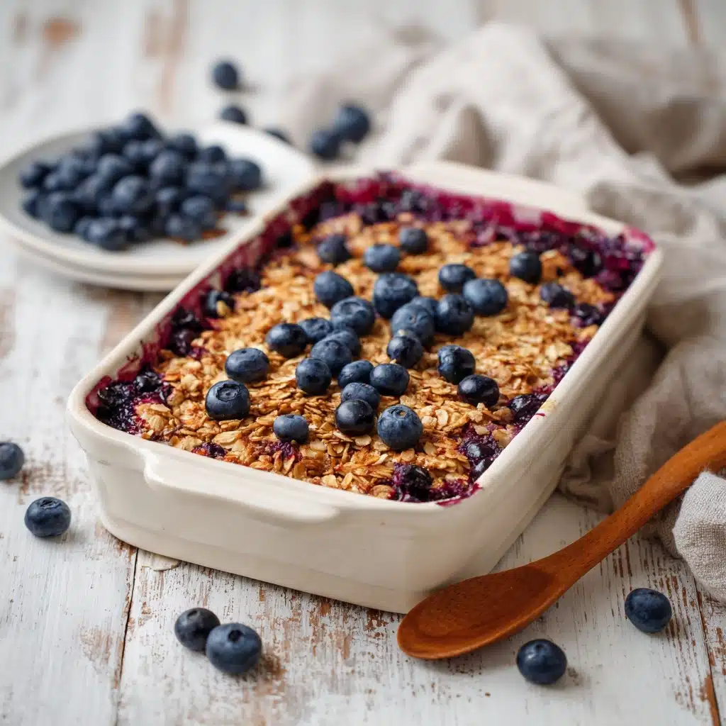 Blueberry Baked Oatmeal Recipe - Recipe Image