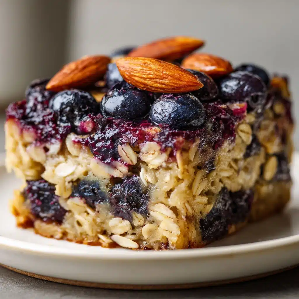 Baked Oats with Blueberries and Almonds Recipe - Recipe Image