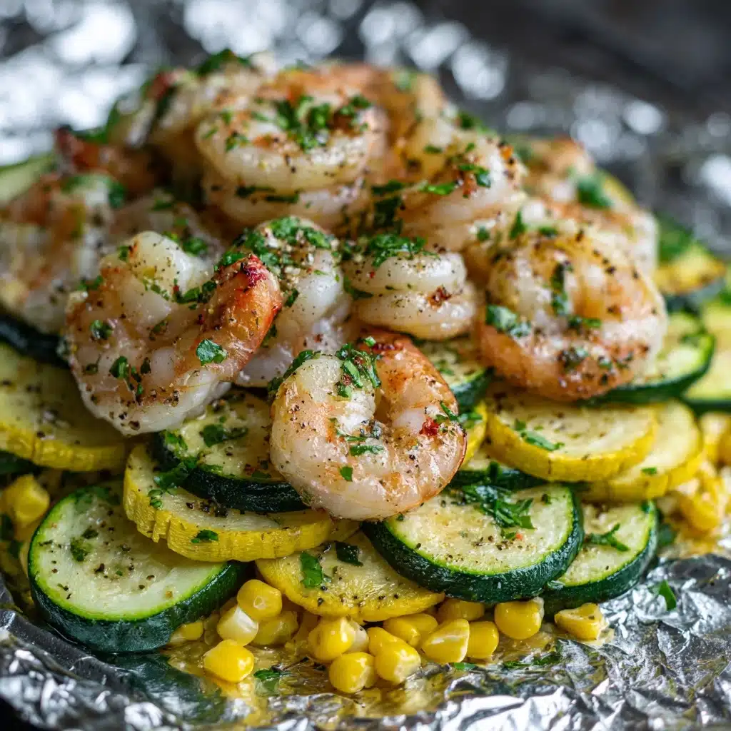 Grilled Shrimp, Zucchini, and Corn Foil Packets Recipe - Recipe Image