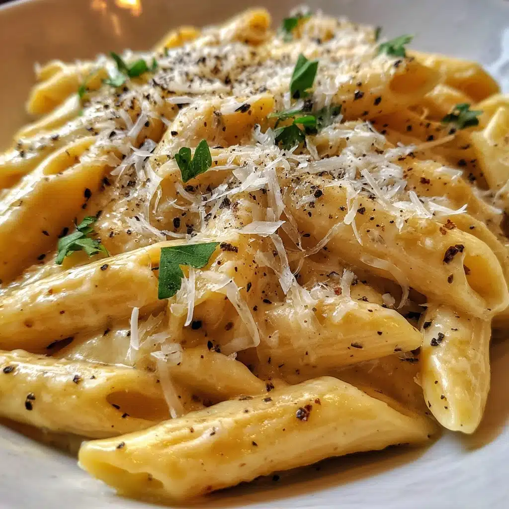 Creamy Garlic Penne Pasta Recipe - Recipe Image