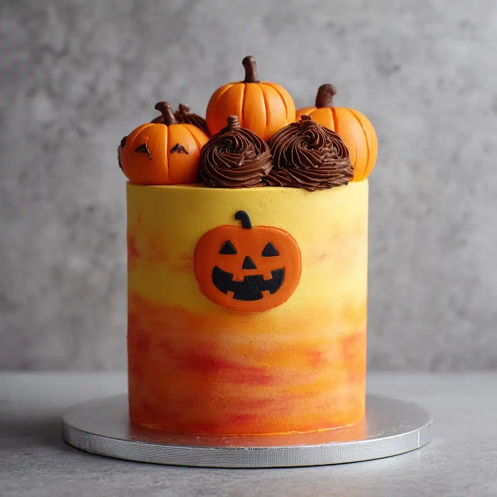 Stenciled Halloween Sprinkle Cake Recipe - Recipe Image