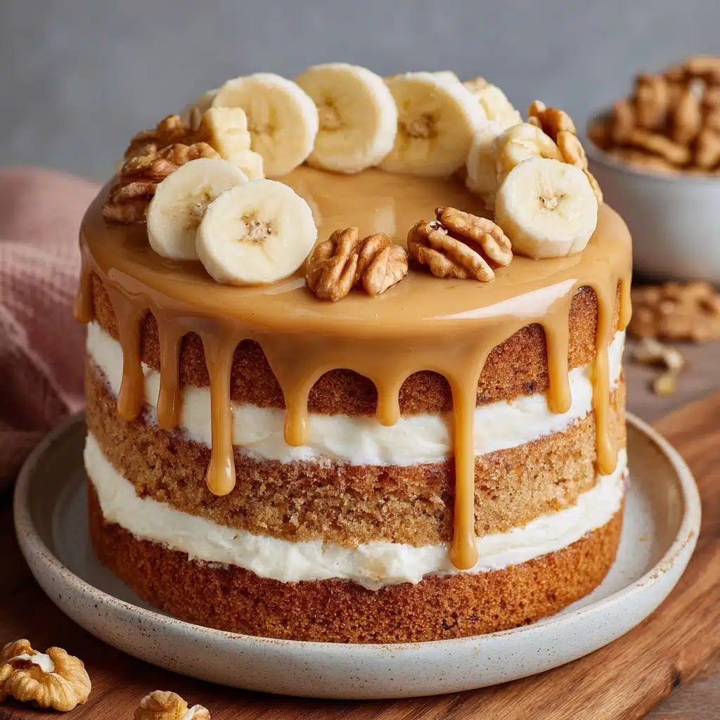 Heavenly Banana Walnut Cream Cake Recipe - Recipe Image