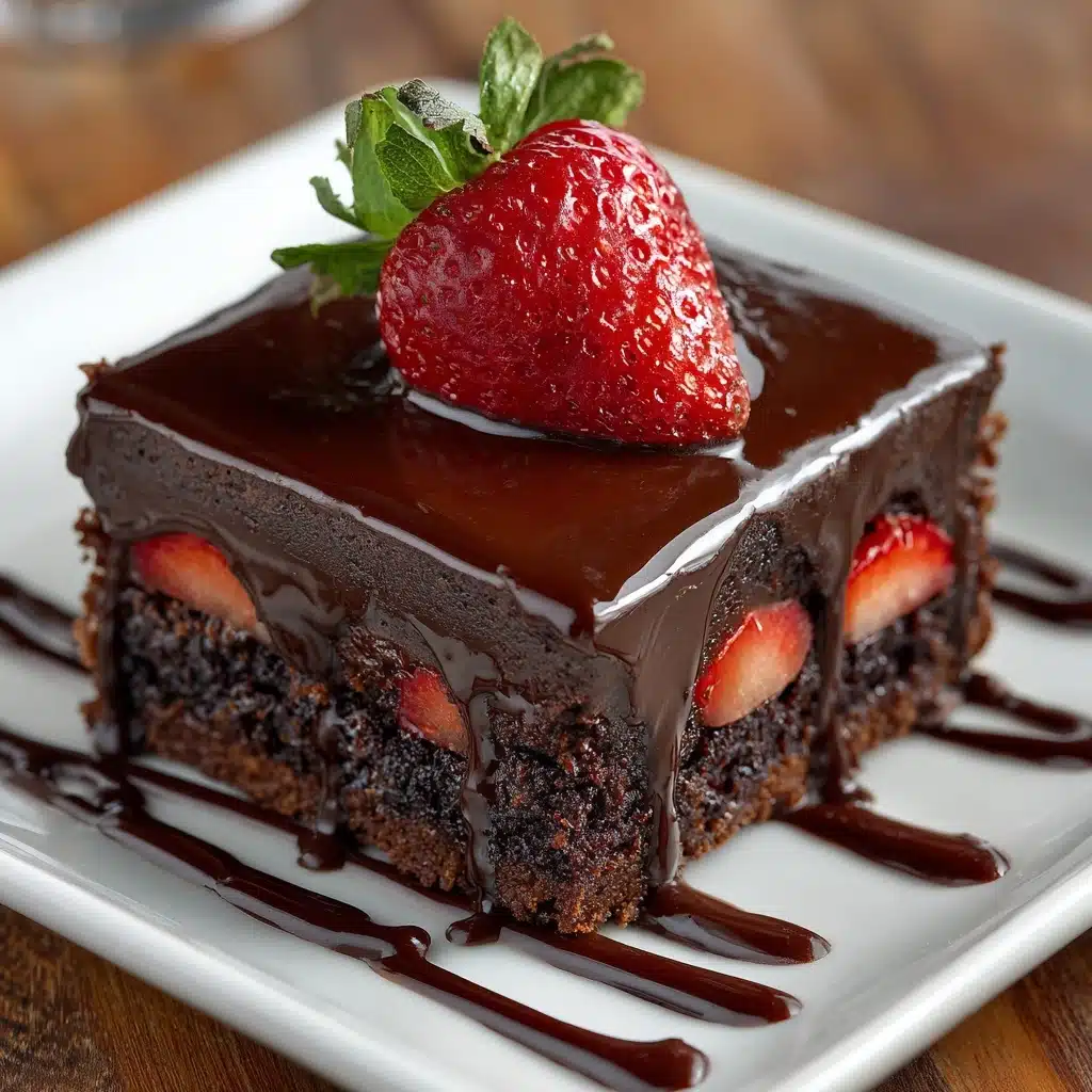 Chocolate Covered Strawberry Brownies Recipe - Recipe Image