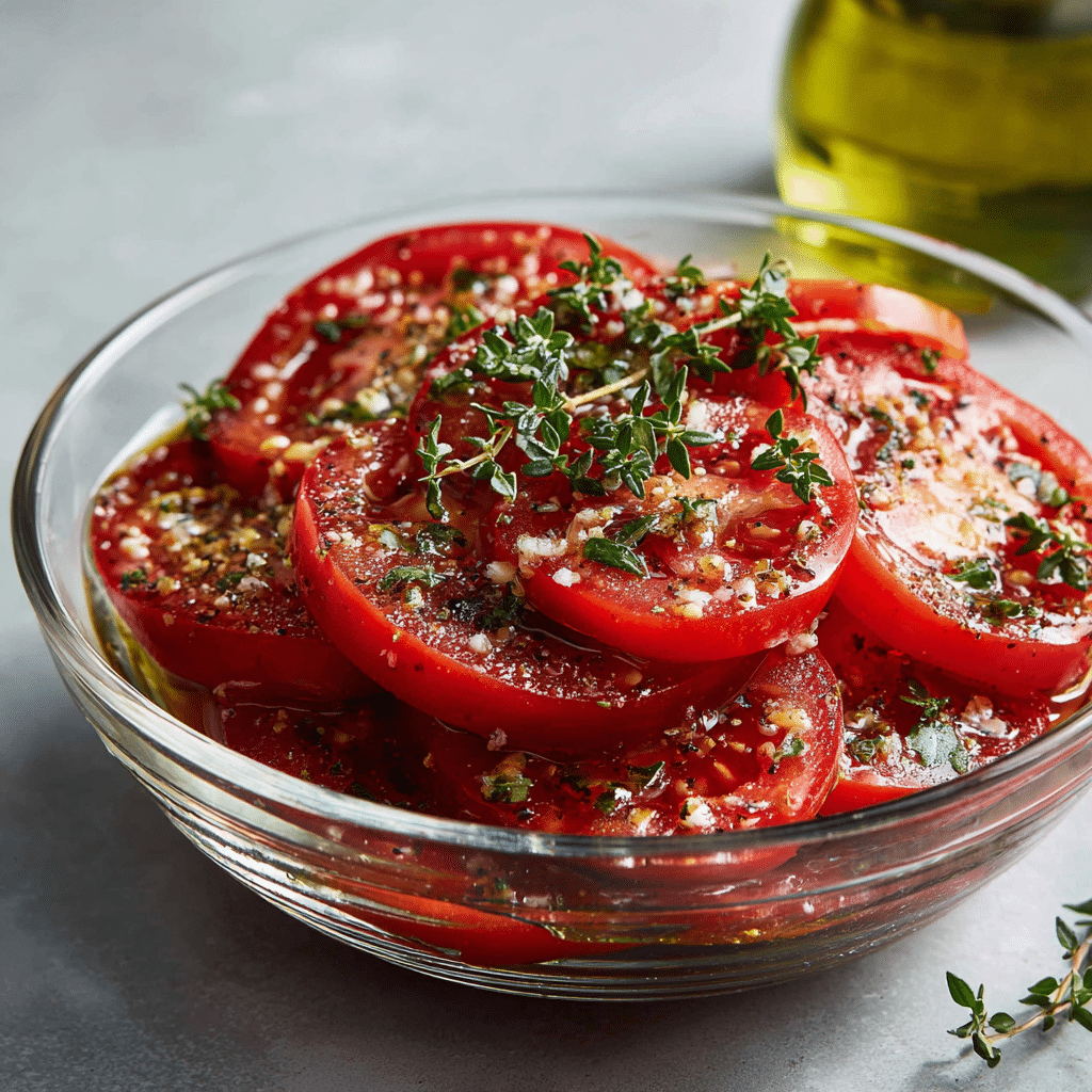Easy Marinated Tomatoes Recipe - Recipe Image