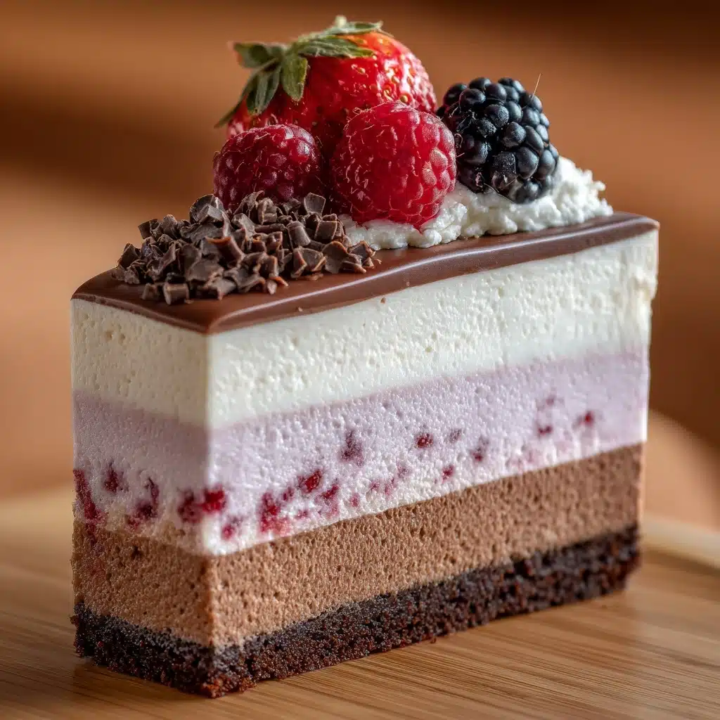 Neapolitan Cheesecake Cake Recipe - Recipe Image