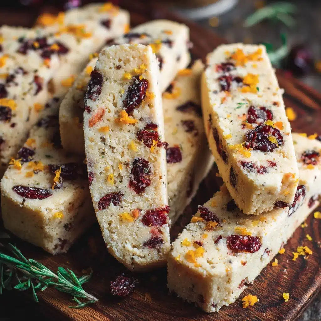 Orange Cranberry Shortbread Cookies Recipe - Recipe Image