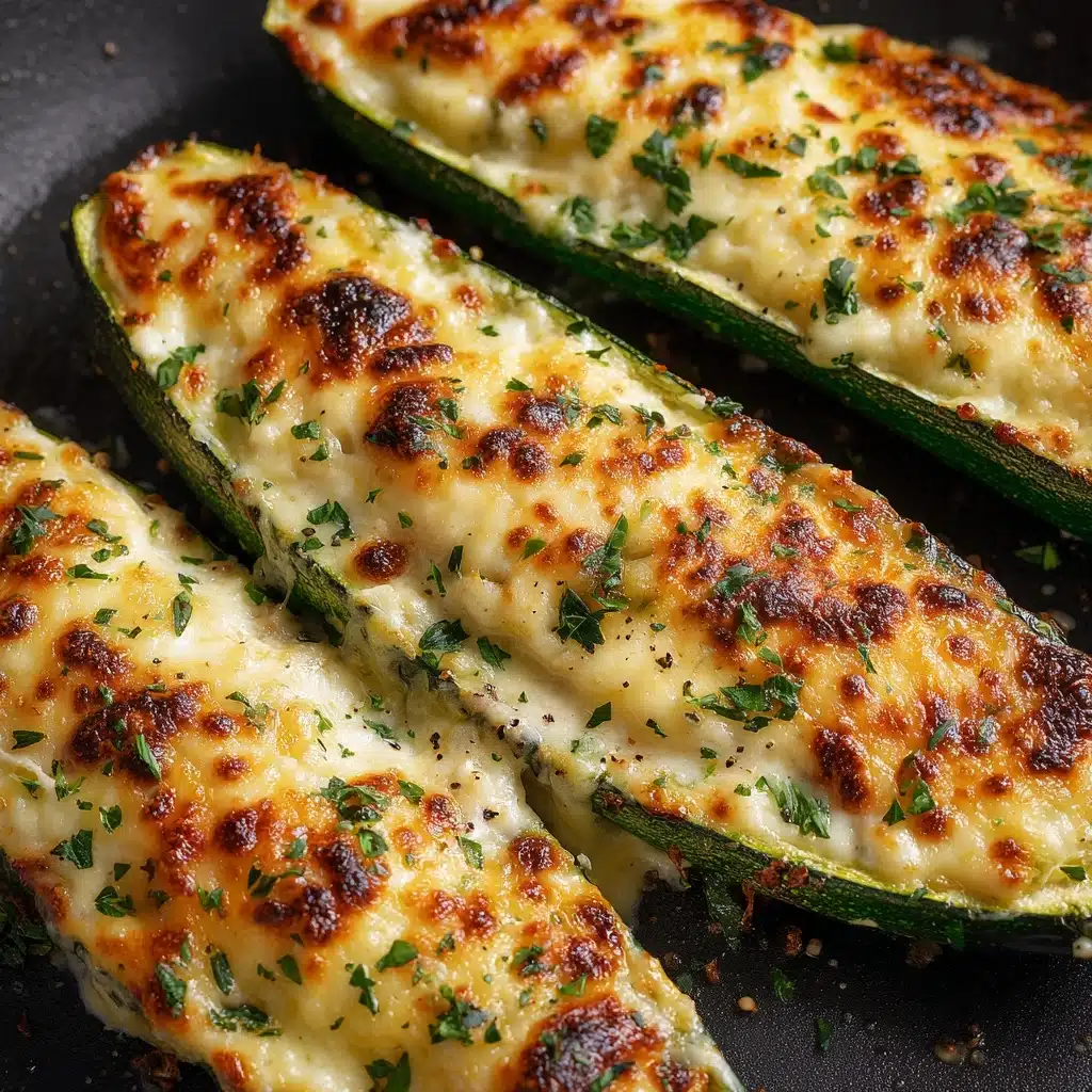 Cheesy Garlic Zucchini Steaks Recipe - Recipe Image