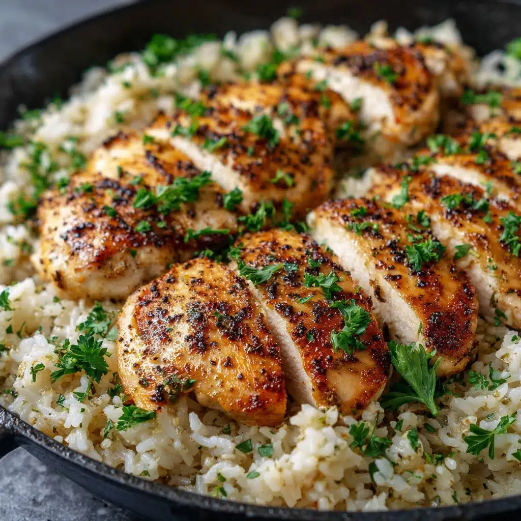 Chicken with Garlic Parmesan Rice Recipe - Recipe Image