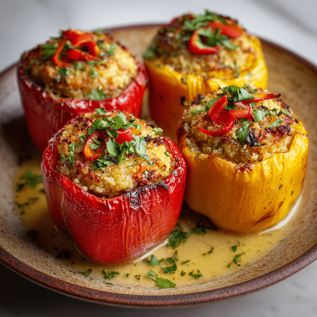 Romanian Stuffed Peppers Recipe - Recipe Image